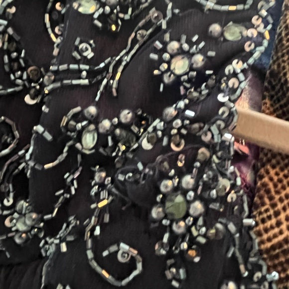 MONTAGE Mon Cheri * Sequin Gown* Navy Blue * Size 14 *NEVER ALTERED* - Picture 6 of 6